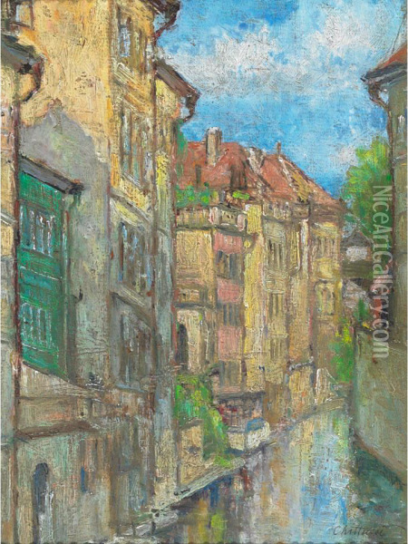 Prague Venice Oil Painting - Antonin Chittussi