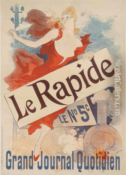 Le Rapide Oil Painting - Jules Cheret