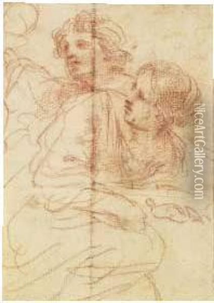 Studio Di Figure Oil Painting - Guercino
