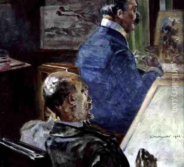 In the Artist's Studio, 1903 Oil Painting - Jacek Malczewski