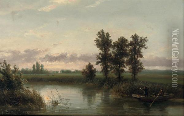 The Duck Hunt Oil Painting - Johannes Josephus Destree