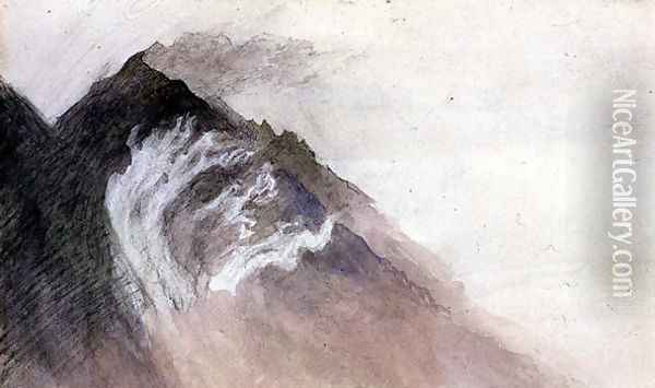 Chamonix, Mt Blanc Oil Painting - John Ruskin