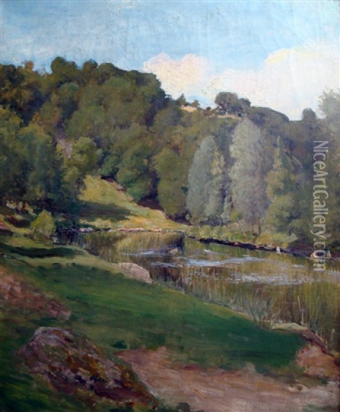 Paysage De La Creuse Oil Painting - Henrik Georges Charrier