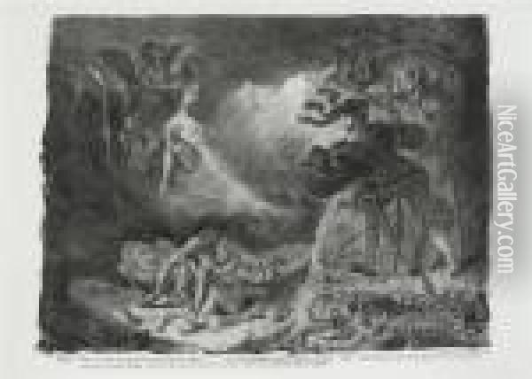 L'ombre De Marguerite Apparaissant A Faust Oil Painting - Eugene Delacroix