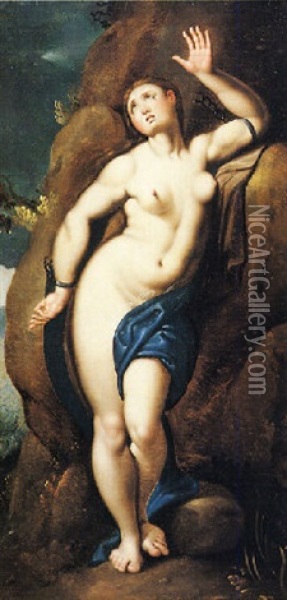 Andromeda Oil Painting - Orazio Samacchini
