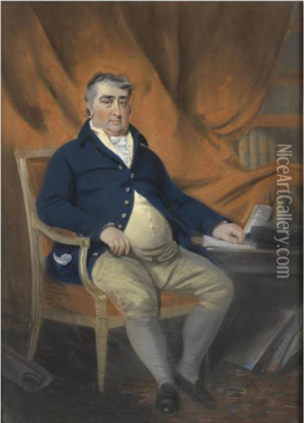 Portrait Of The Honourable Charles James Fox M. P. (1749-1806) Oil Painting - John Raphael Smith