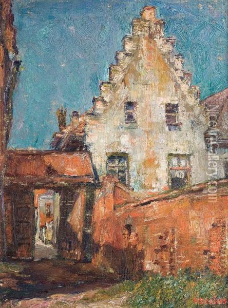 Beguinage A Lierre Oil Painting - Rene Bosiers