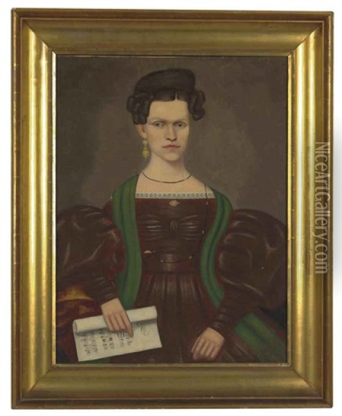 Portrait Of Mrs. Paul Smith Palmer Oil Painting - Erastus Salisbury Field