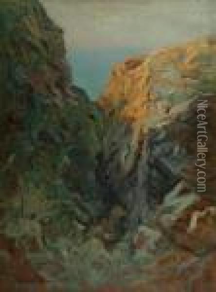 Hawaiian Cliffs Oil Painting - Augustus Vincent Tack