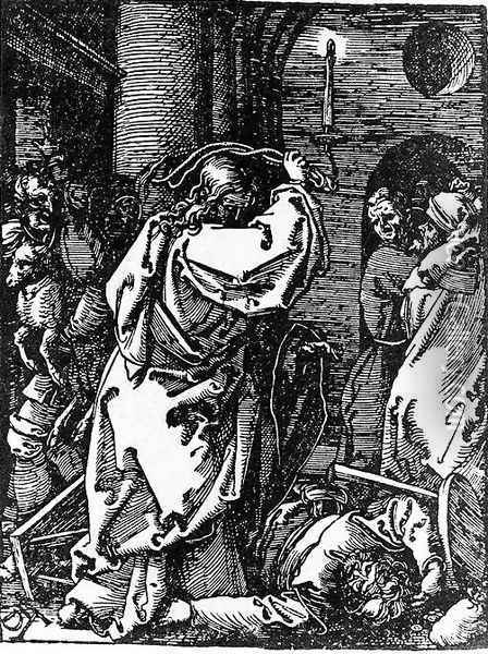 Christ Driving Money Changers from Temple Oil Painting - Albrecht Durer