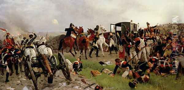 On the Evening of the Battle of Waterloo, 1879 Oil Painting - Ernest Crofts