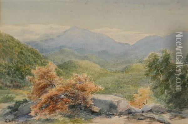 Mountain Landscape, Autumn Oil Painting - George Albert Frost