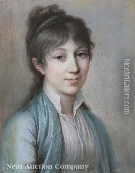 Portrait Of Mlle. Rey De Morande Oil Painting - Pierre-Paul Prud'hon