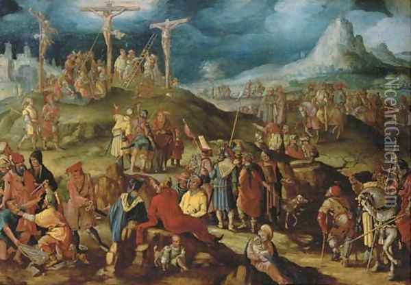 The Crucifixion Oil Painting - Pieter Coecke Van Aelst