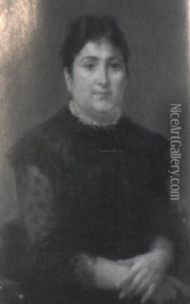Retrato De La Mujer Del Artista Oil Painting - Ricardo de Villodas de la Torre