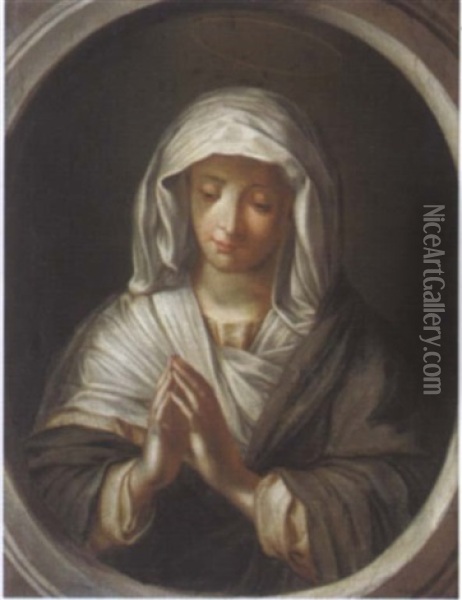 Madonna Oil Painting - Giovanni Battista Salvi (Il Sassoferrato)