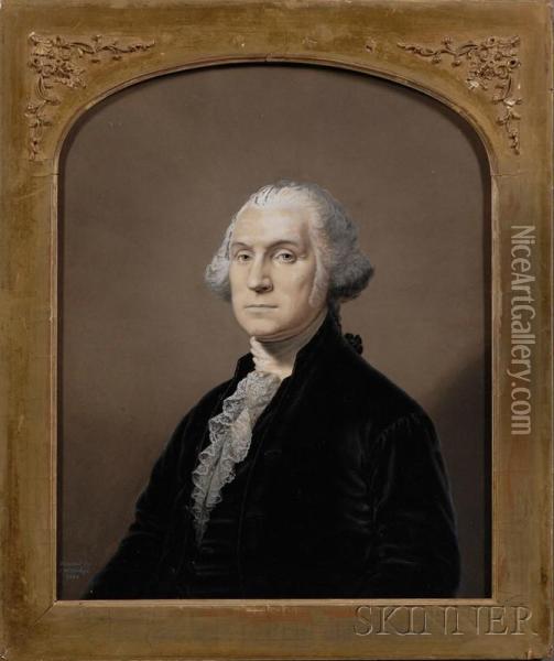 Portrait Of George Washington. Oil Painting - John Wood Dodge