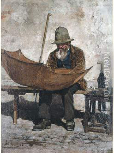 De Hersteller (1885) Oil Painting - Giuseppe Alby