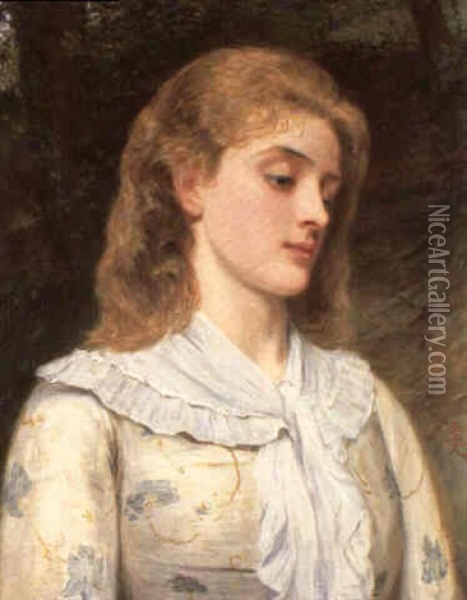 A Pretty Country Girl Oil Painting - Charles Sillem Lidderdale