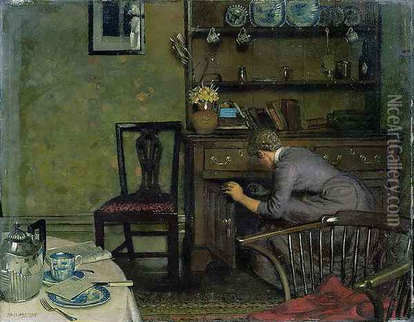 The Bachelor's Breakfast Table, 1885 Oil Painting - Joseph Benwell Clark