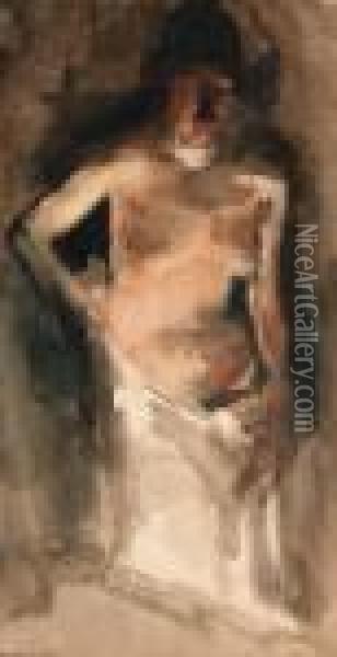 A Nude Oil Painting - George Hendrik Breitner