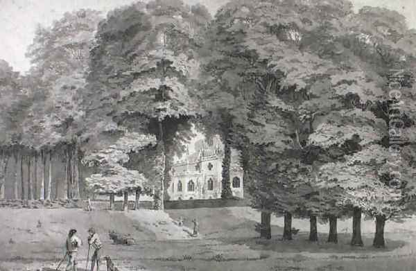 Strawberry Hill, Middlesex- the Seat of Lord Orford Oil Painting - Joseph Charles Barrow