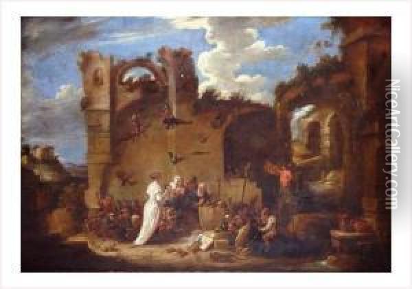 Ecole Flamande Vers 1650 Oil Painting - David The Younger Teniers