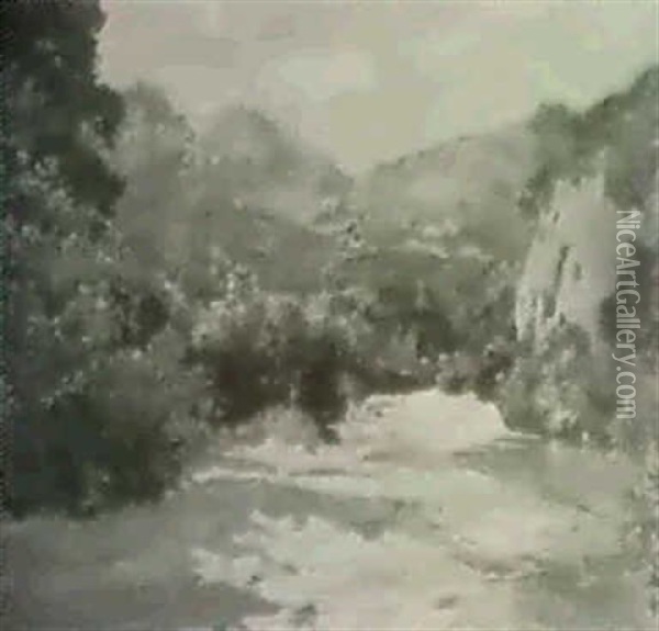 Paysage Dans Les Montagnes Oil Painting - Eugene Deshayes