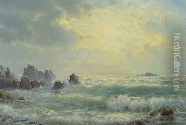 Sunrise at the Shore Oil Painting - William Trost Richards