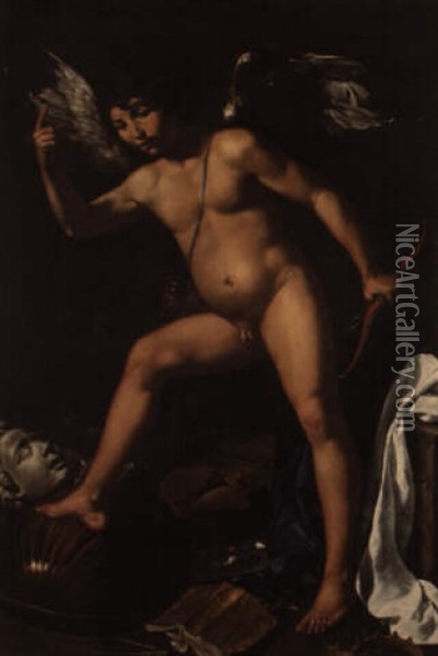 L'amour Vainqueur Oil Painting - Cavaliere Giovanni Baglione
