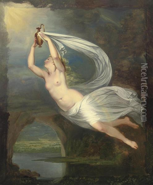 Head Iris Carrying The Water Of The River Styx To Olympus Oil Painting - Guy Head