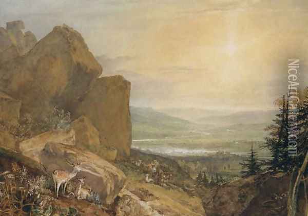 Valley of the Wharfe with Otley in the Distance Oil Painting - Joseph Mallord William Turner