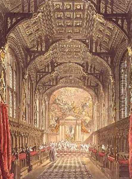 The Chapel of All Souls College Oil Painting - Frederick Mackenzie