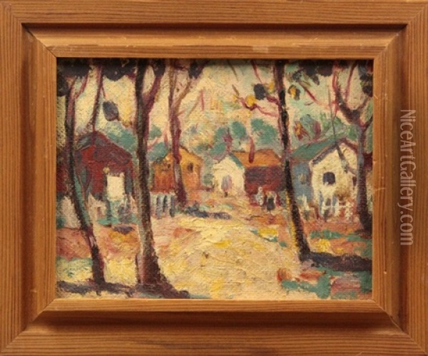 Cabins In The Trees Oil Painting - Selden Connor Gile
