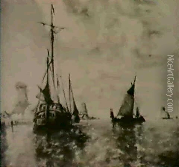 Harbor View Oil Painting - Paul Jean Clays