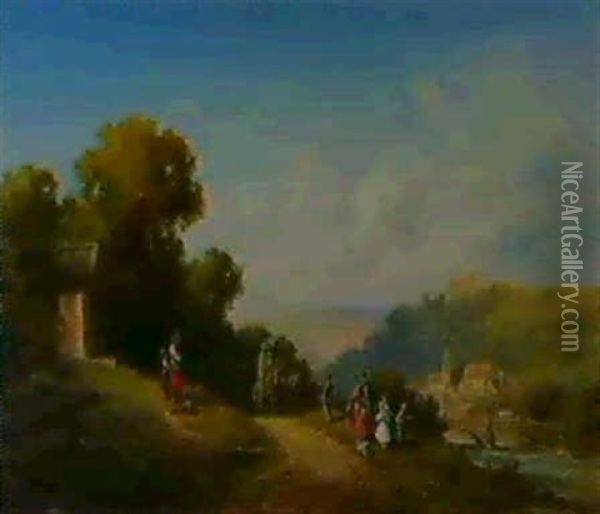 Der Sonntagsspaziergang Oil Painting - Willy Moralt