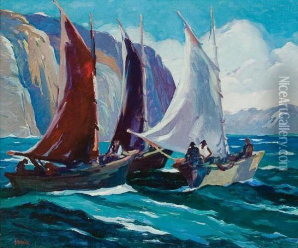 The Baiters Oil Painting - George Pearse Ennis