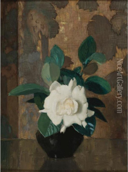 Gardenia Oil Painting - Hermann Dudley Murphy