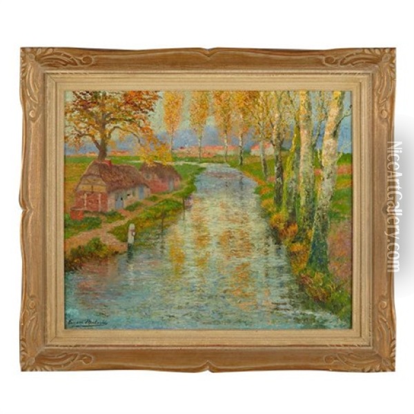 Un Ruisseau Jaseur En Pigardie Oil Painting - Carl Eugene Mulertt