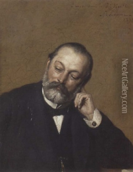 Portrait D'homme Oil Painting - Stanislas Lepine