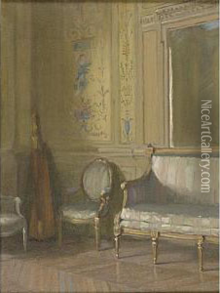 Period Interior Oil Painting - Walter Gay