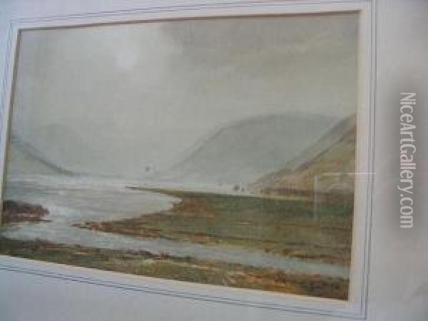 Stormy Day At St Mary's Loch Oil Painting - Tom Scott