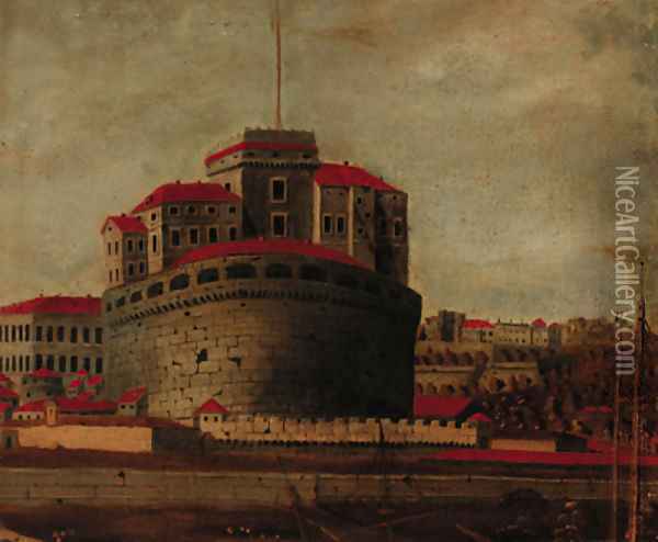 The Castel Sant'Angelo, Rome Oil Painting - Antonio Joli