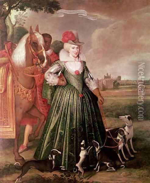 Anne of Denmark, 1617 Oil Painting - Paulus Van Somer