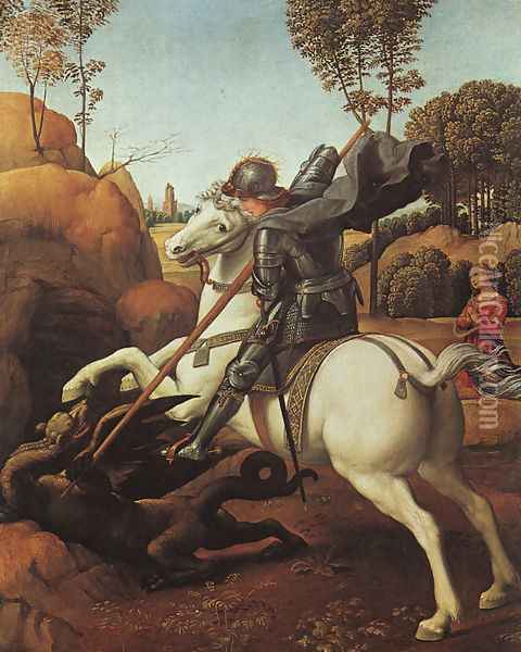 St. George and the Dragon 1504-06 Oil Painting - Raphael