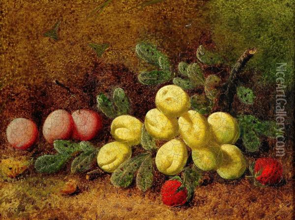Stilleben Med Frukter Oil Painting - F. Clarke