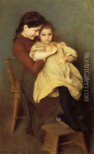 Chagrin d'Enfant Oil Painting - Emile Friant