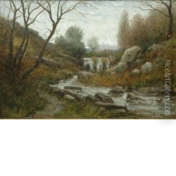 Autumn Landscape Oil Painting - Alexander Helwig Wyant