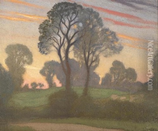 Twilight Oil Painting - Sir George Clausen