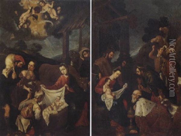 L'adoration Des Bergers Oil Painting - Pedro Orrente